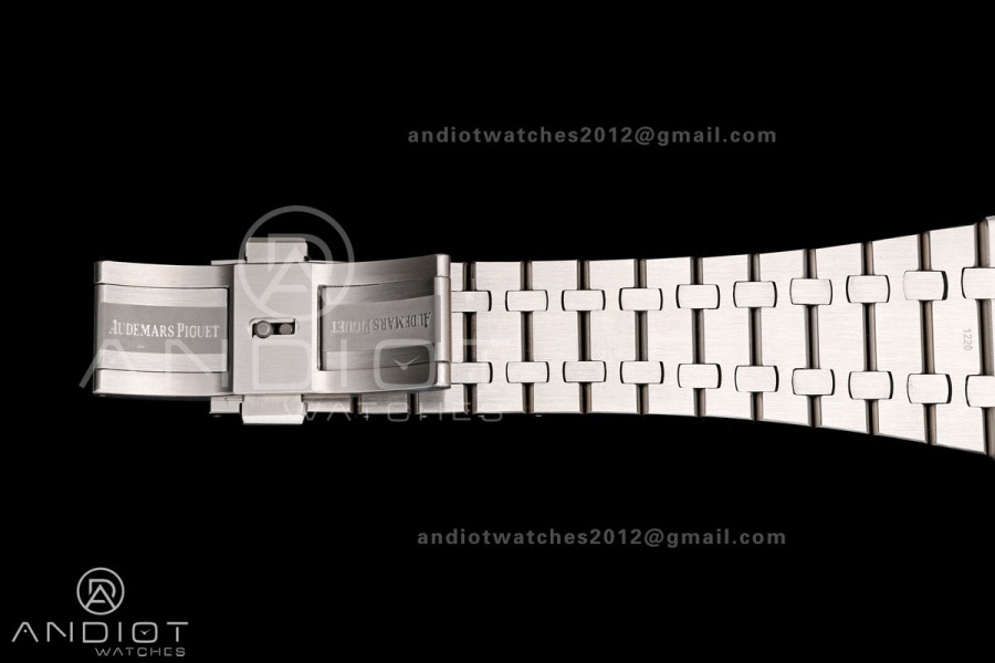 Royal Oak 41mm 15500 SS JF 1:1 Best Edition Gray Dial on SS Bracelet SA4302 Super Clone