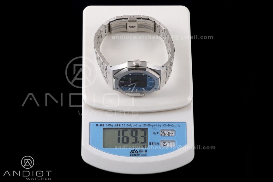 Royal Oak 41mm 15500 SS JF 1:1 Best Edition Gray Dial on SS Bracelet SA4302 Super Clone