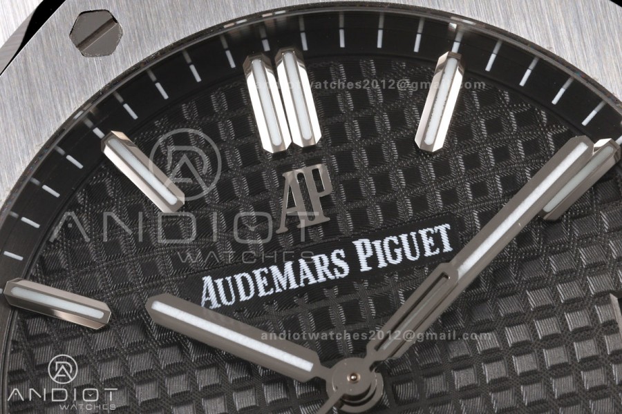 Royal Oak 41mm 15500 SS JF 1:1 Best Edition Gray Dial on SS Bracelet SA4302 Super Clone