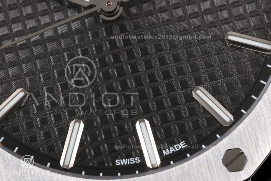 Royal Oak 41mm 15500 SS JF 1:1 Best Edition Gray Dial on SS Bracelet SA4302 Super Clone