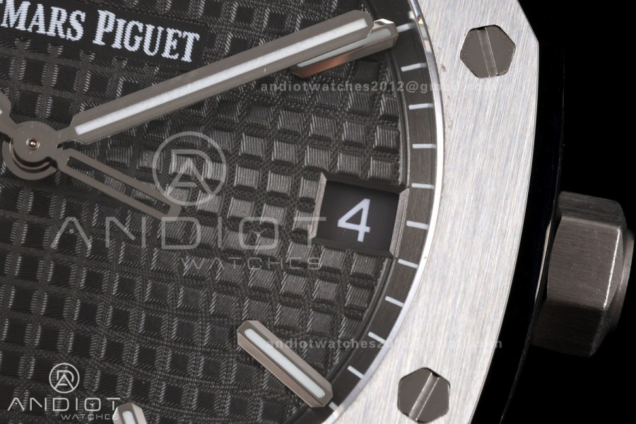 Royal Oak 41mm 15500 SS JF 1:1 Best Edition Gray Dial on SS Bracelet SA4302 Super Clone
