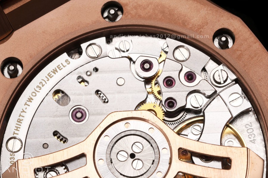 Royal Oak 41mm 15500 RG JF 1:1 Best Edition Black Dial on RG Bracelet SA4302 Super Clone