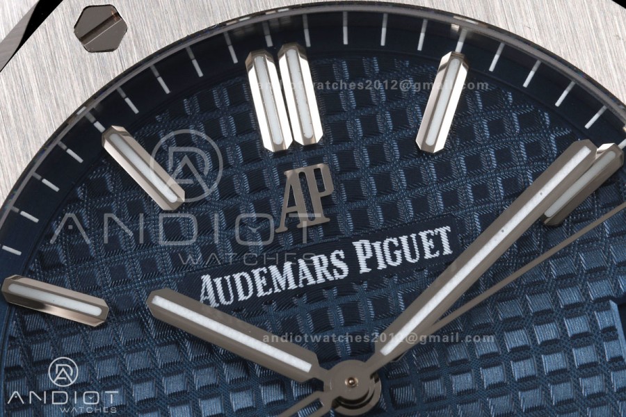 Royal Oak 41mm 15500 SS JF 1:1 Best Edition Blue Dial on SS Bracelet SA4302 Super Clone