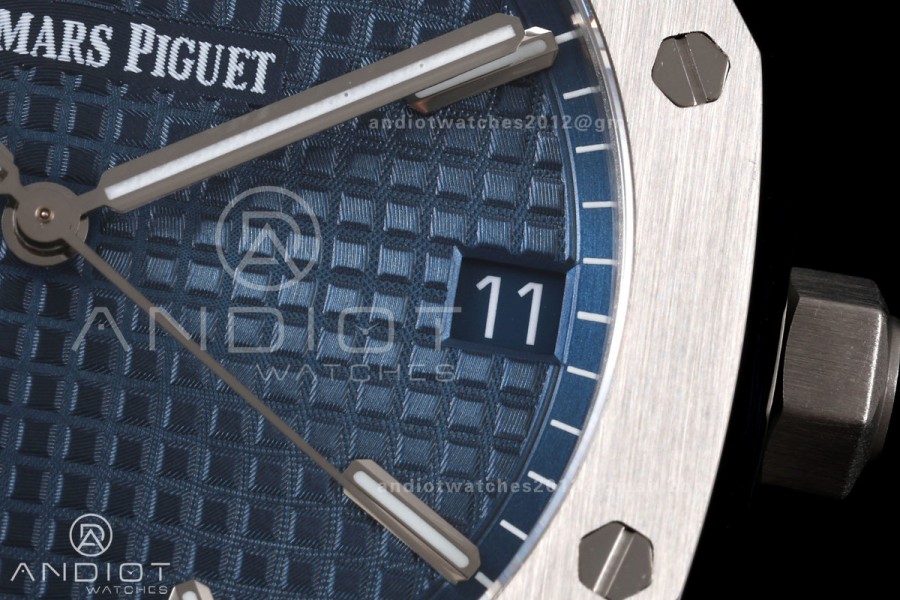 Royal Oak 41mm 15500 SS JF 1:1 Best Edition Blue Dial on SS Bracelet SA4302 Super Clone