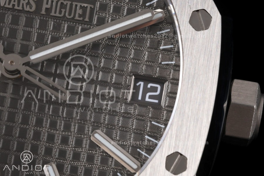Royal Oak 41mm 15510 SS JF 1:1 Best Edition Gray Dial on SS Bracelet SA4302 Super Clone