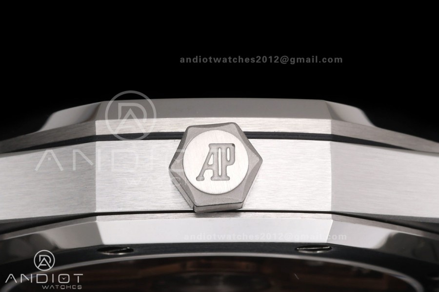 Royal Oak 41mm 15510 SS JF 1:1 Best Edition Gray Dial on SS Bracelet SA4302 Super Clone