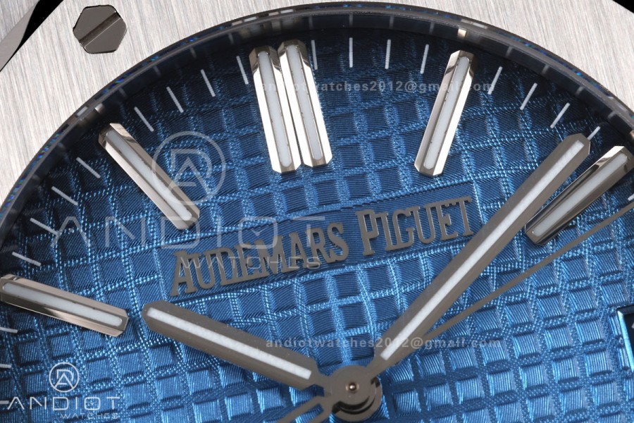 Royal Oak 41mm 15510 SS JF 1:1 Best Edition Blue Ombre Dial on SS Bracelet SA4302 Super Clone