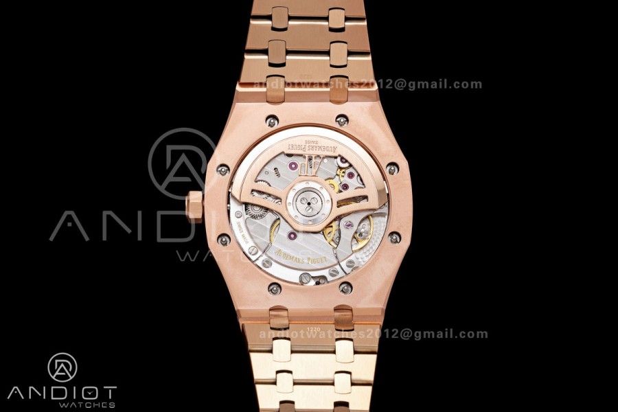 Royal Oak 41mm 15510 RG JF 1:1 Best Edition Blue Dial on RG Bracelet SA4302 Super Clone