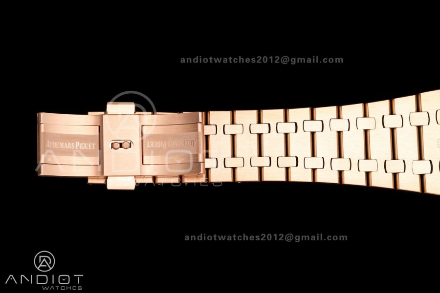 Royal Oak 41mm 15510 RG JF 1:1 Best Edition Blue Dial on RG Bracelet SA4302 Super Clone