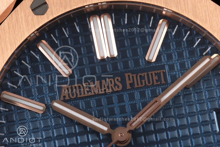 Royal Oak 41mm 15510 RG JF 1:1 Best Edition Blue Dial on RG Bracelet SA4302 Super Clone