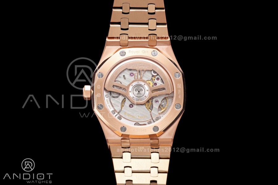Royal Oak 41mm 15510 RG JF 1:1 Best Edition Black Dial on RG Bracelet SA4302 Super Clone