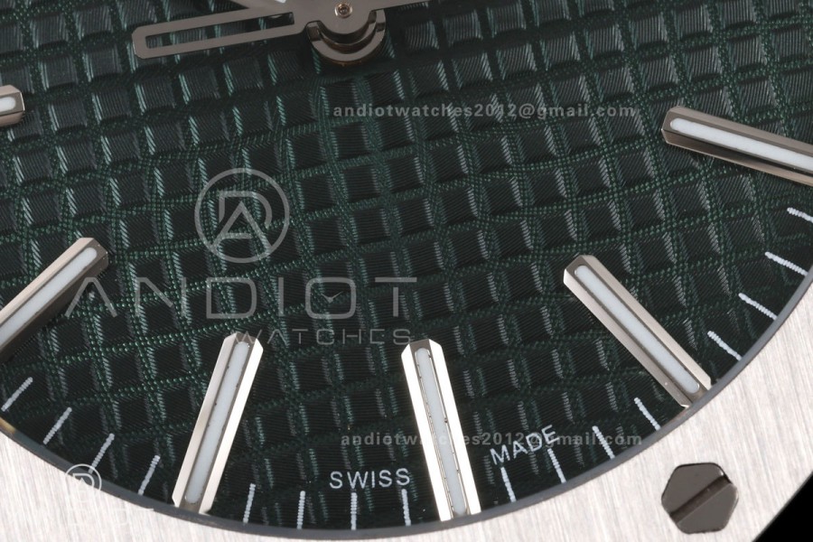 Royal Oak 41mm 15510 SS JF 1:1 Best Edition Green Dial on SS Bracelet SA4302 Super Clone