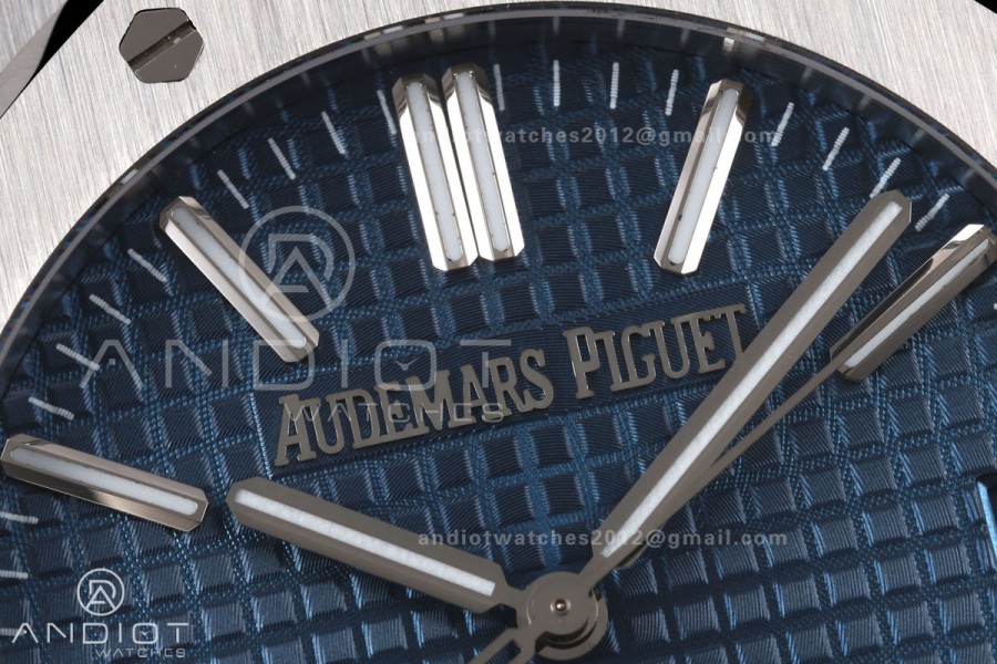 Royal Oak 41mm 15510 SS JF 1:1 Best Edition Blue Dial on SS Bracelet SA4302 Super Clone
