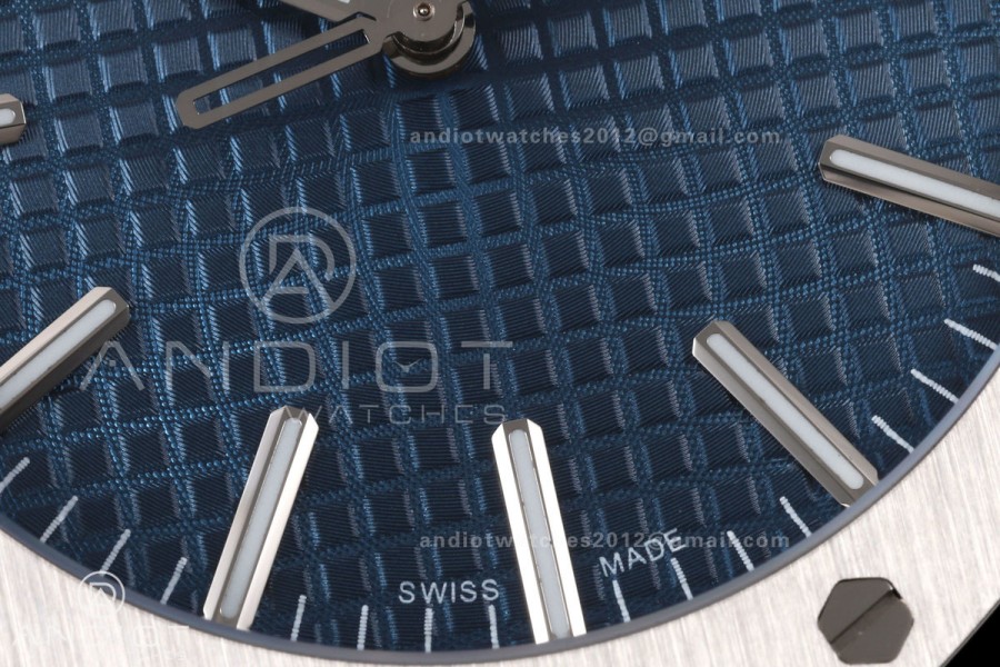 Royal Oak 41mm 15510 SS JF 1:1 Best Edition Blue Dial on SS Bracelet SA4302 Super Clone