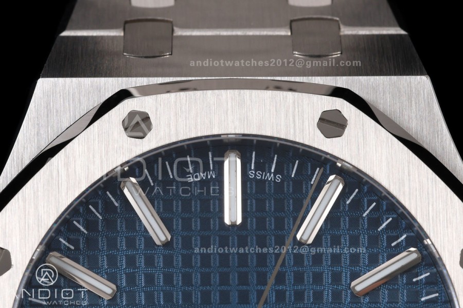 Royal Oak 41mm 15510 SS JF 1:1 Best Edition Blue Dial on SS Bracelet SA4302 Super Clone