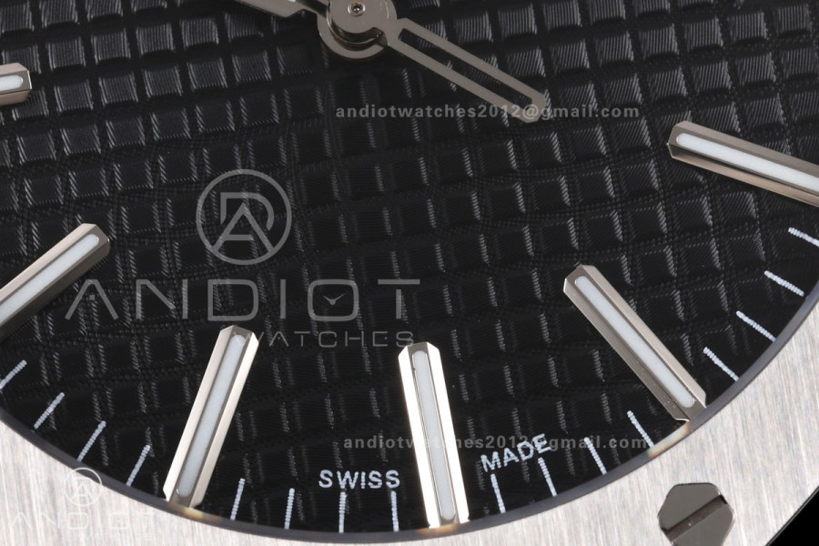 Royal Oak 41mm 15510 SS JF 1:1 Best Edition Black Dial on SS Bracelet SA4302 Super Clone