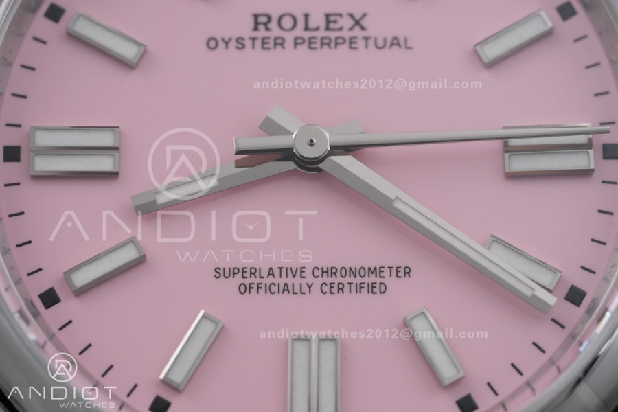 Oyster Perpetual 124300 41mm Clean Plus 1:1 Best Edition 904L Steel Pink Dial DD3230