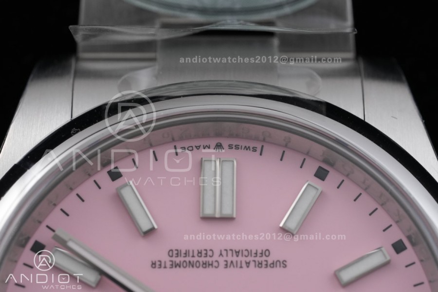 Oyster Perpetual 124300 41mm Clean Plus 1:1 Best Edition 904L Steel Pink Dial DD3230