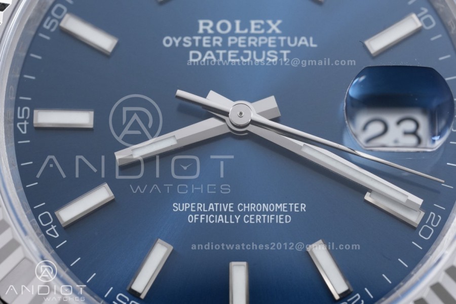 DateJust 41 126334 904L SS VSF 1:1 Best Edition Blue Dial on Oyster Bracelet VS3235v2 V2s (133g)Free Sprung