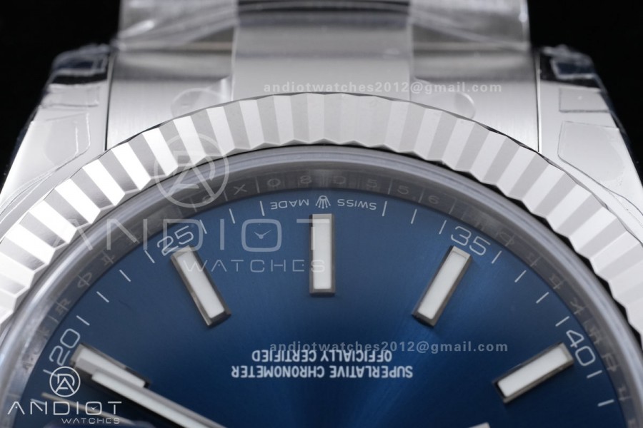 DateJust 41 126334 904L SS VSF 1:1 Best Edition Blue Dial on Oyster Bracelet VS3235v2 V2s (133g)Free Sprung
