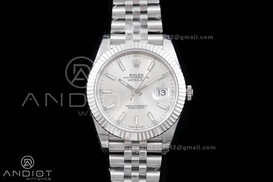 DateJust 41 126334 904L SS VSF 1:1 Best Edition Sliver Dial on Oyster Bracelet VS3235v2 V2s (133g)Free Sprung