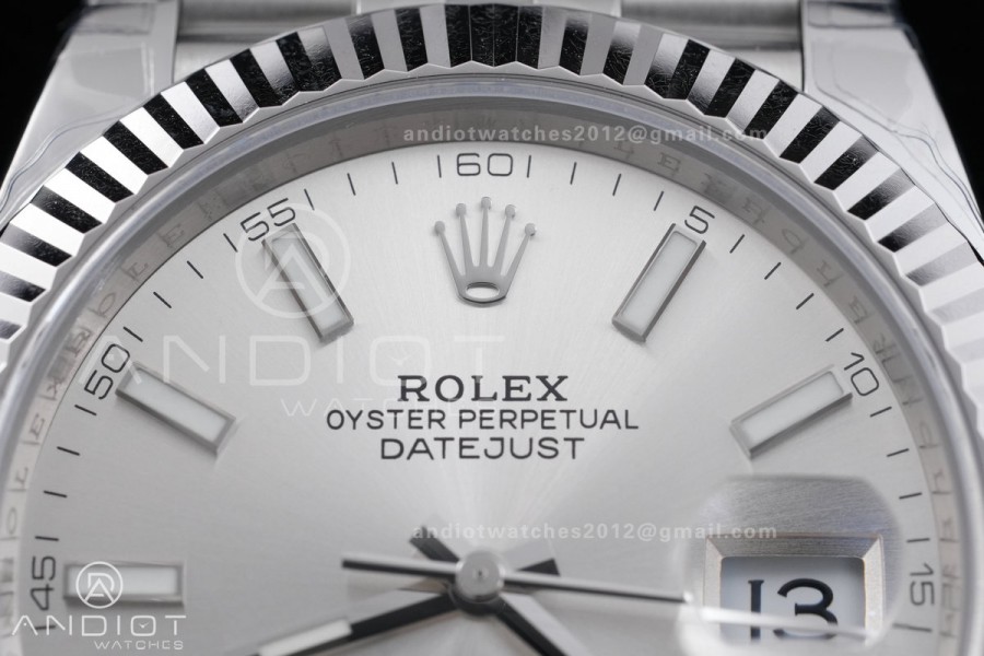 DateJust 41 126334 904L SS VSF 1:1 Best Edition Sliver Dial on Oyster Bracelet VS3235v2 V2s (133g)Free Sprung
