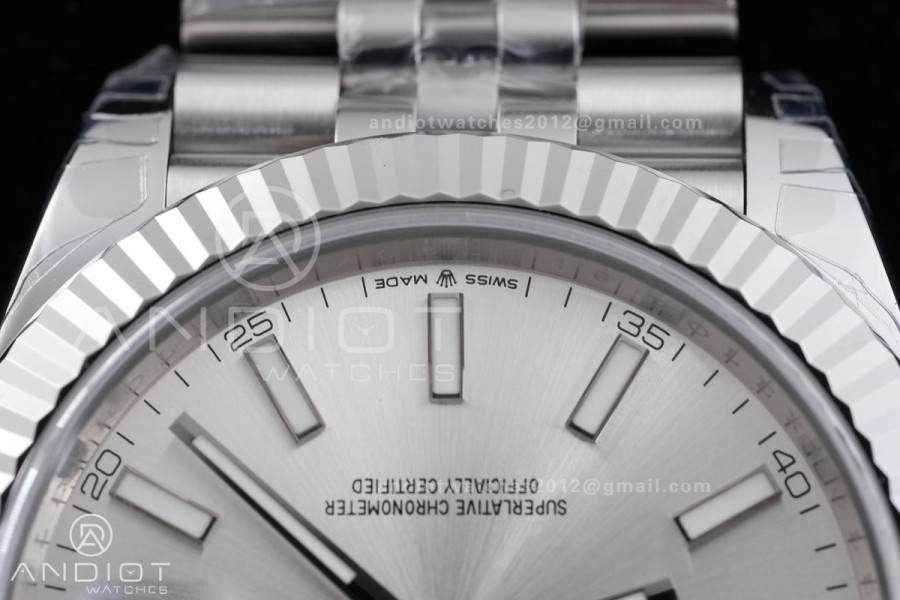 DateJust 41 126334 904L SS VSF 1:1 Best Edition Sliver Dial on Oyster Bracelet VS3235v2 V2s (133g)Free Sprung