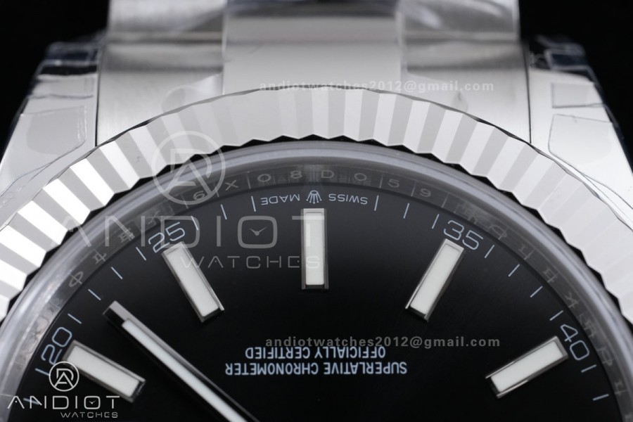 DateJust 41 126334 904L SS VSF 1:1 Best Edition Black Dial on Oyster Bracelet VS3235v2 V2s (133g)Free Sprung