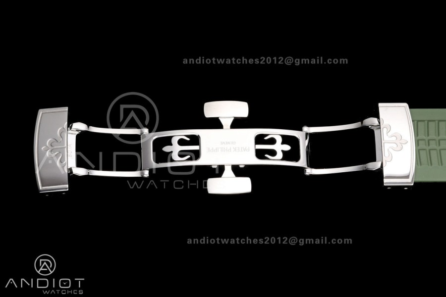 Aquanaut 5168G 42mm SS APWF 1:1 Best Edition Green Dial on Green Rubber Strap A324 Super Clone (140g)