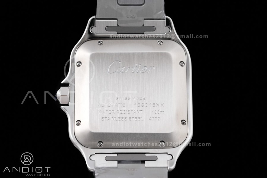 Santos de Cartier 40mm BVF 1:1 Best Edition Green Dial on SS SmartLinks Bracelet MIYOTA 9015