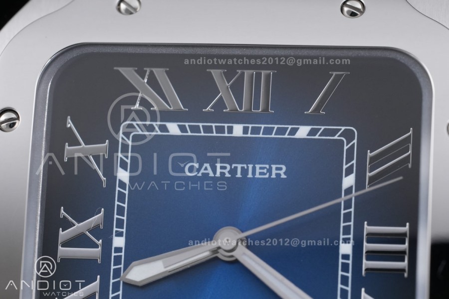 Santos de Cartier 40mm SS BVF 1:1 Best Edition Blue Dial on SS SmartLinks Bracelet MIYOTA 9015 V2