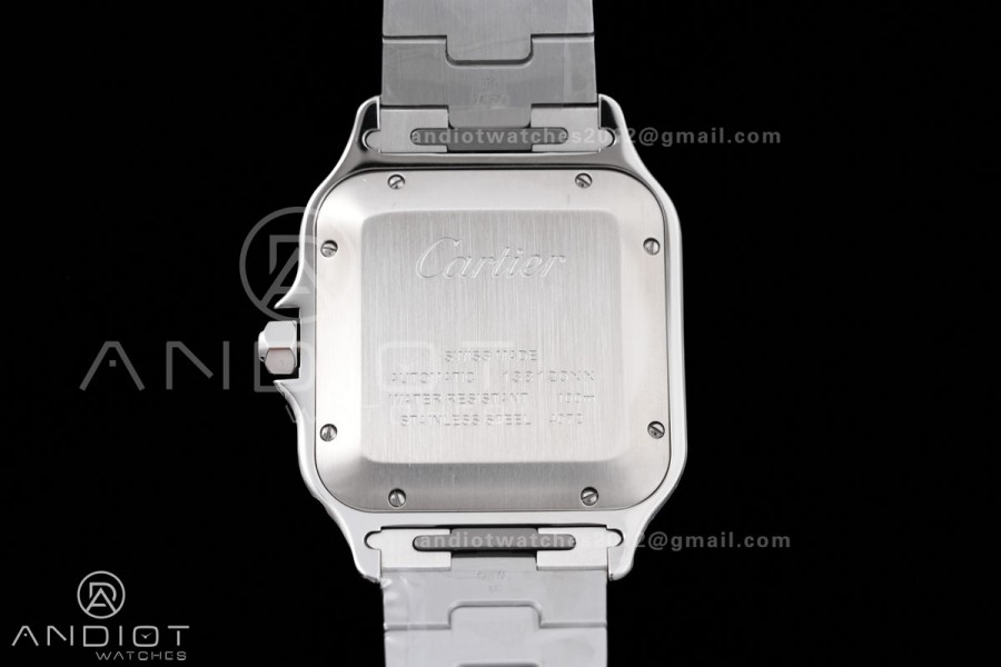 Santos de Cartier 40mm SS BVF 1:1 Best Edition Blue Dial on SS SmartLinks Bracelet MIYOTA 9015 V2