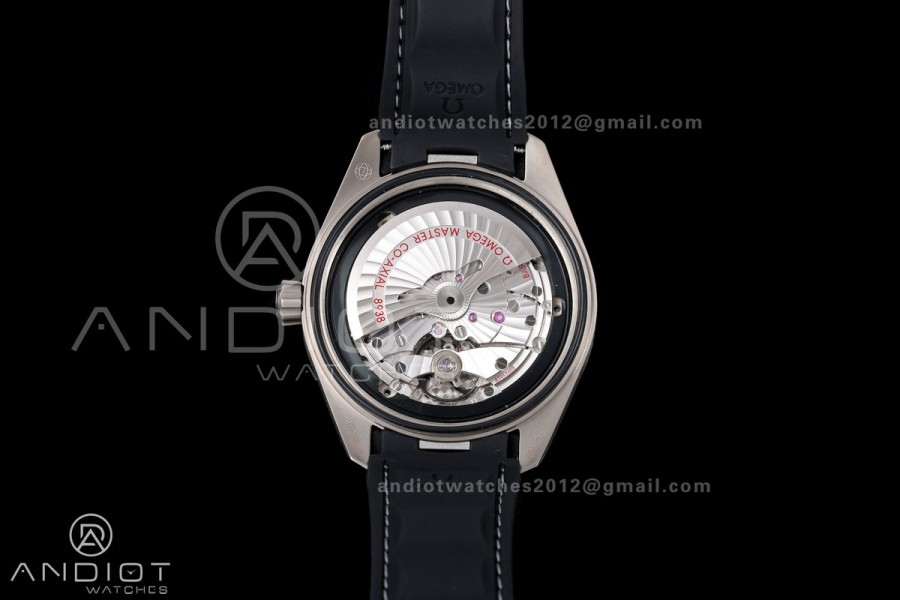 Aqua Terra Worldtimer VRSF 1:1 Best Edition Gray Dial Black Bezel on Black Rubber Strap A8938