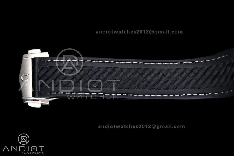 Aqua Terra Worldtimer VRSF 1:1 Best Edition Gray Dial Black Bezel on Black Rubber Strap A8938