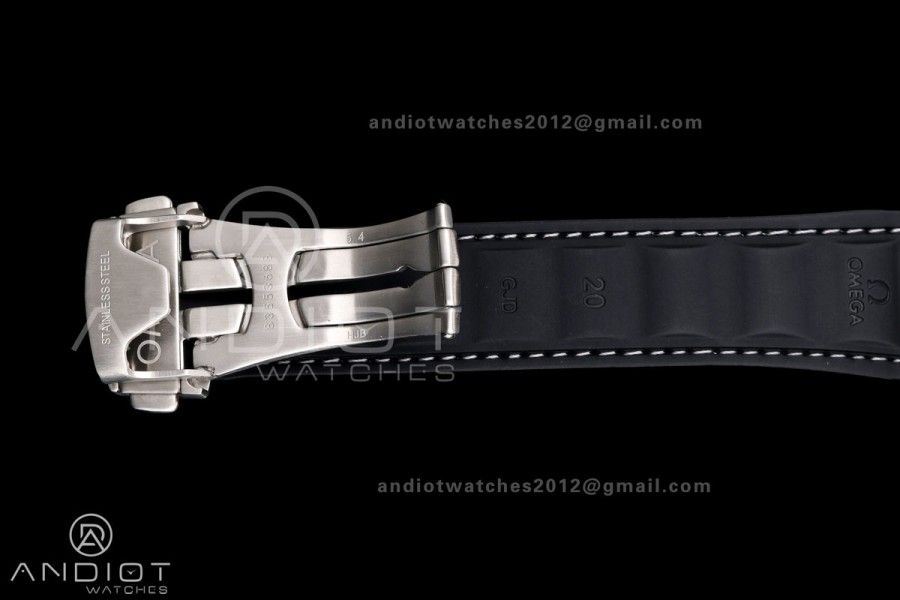 Aqua Terra Worldtimer VRSF 1:1 Best Edition Gray Dial Black Bezel on Black Rubber Strap A8938