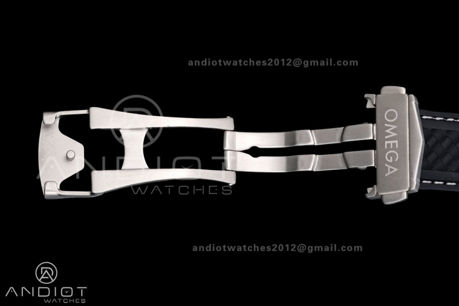 Aqua Terra Worldtimer VRSF 1:1 Best Edition Gray Dial Black Bezel on Black Rubber Strap A8938