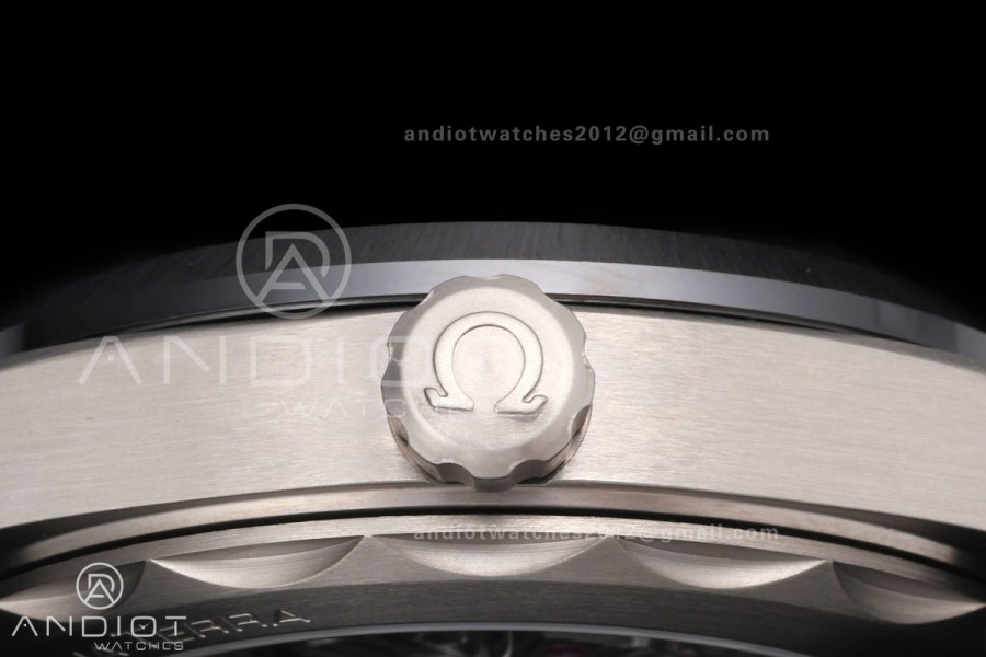 Aqua Terra Worldtimer VRSF 1:1 Best Edition Gray Dial Black Bezel on Black Rubber Strap A8938