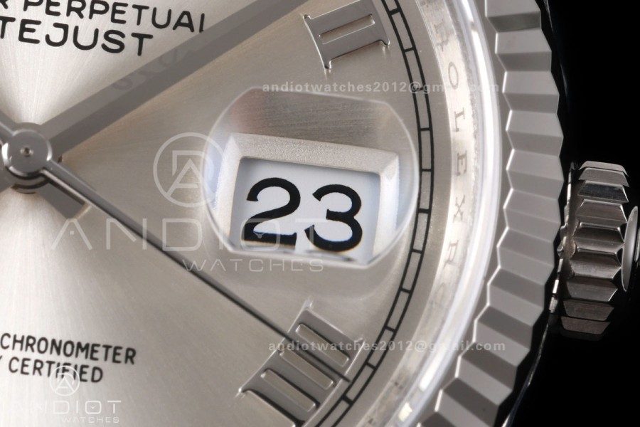 DateJust 36 SS 126234 VSF 1:1 Best Edition 904L Steel Silver Diamonds Roman Dial on Jubilee Bracelet VS3235 V2