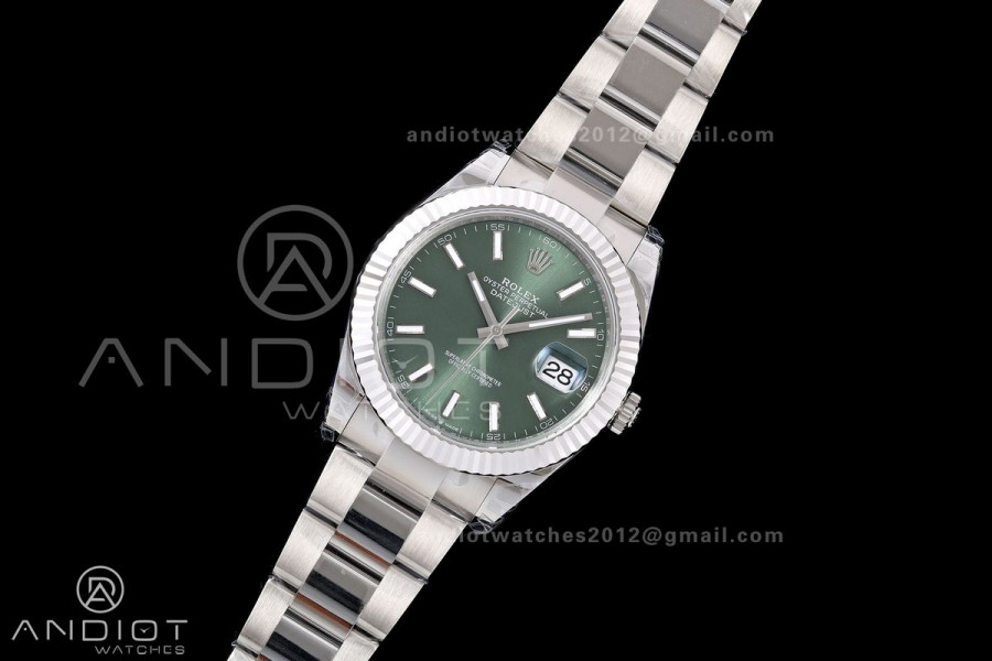 DateJust 41 126334 904L SS VSF 1:1 Best Edition Green Dial on Oyster Bracelet VS3235v2 V2s (133g)Free Sprung