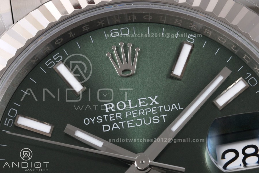 DateJust 41 126334 904L SS VSF 1:1 Best Edition Green Dial on Oyster Bracelet VS3235v2 V2s (133g)Free Sprung