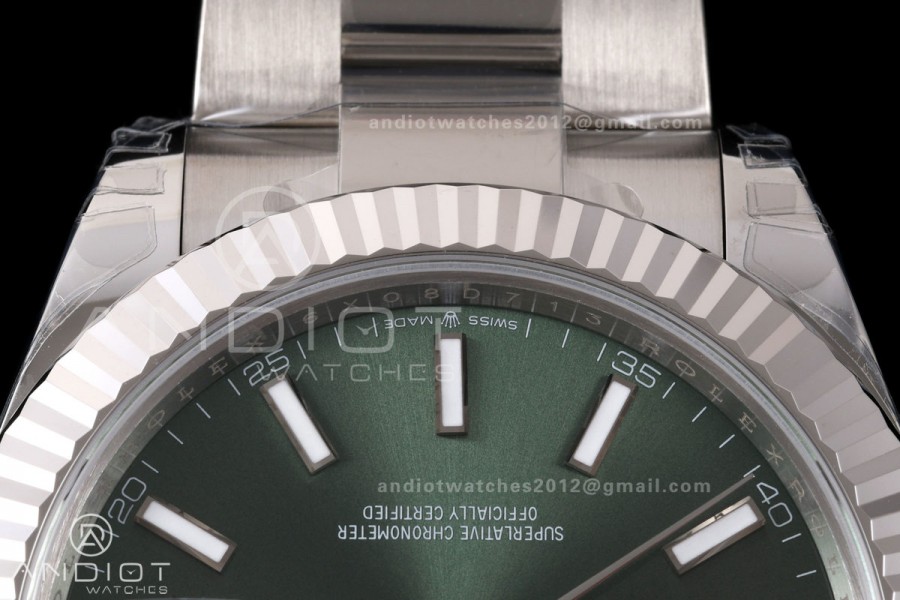 DateJust 41 126334 904L SS VSF 1:1 Best Edition Green Dial on Oyster Bracelet VS3235v2 V2s (133g)Free Sprung