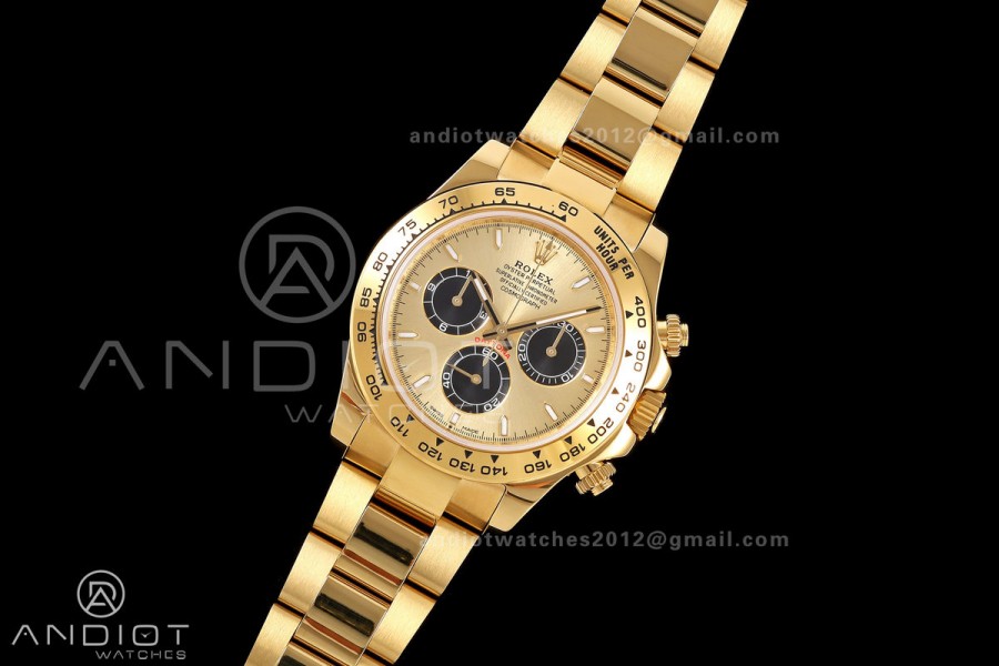 Daytona 126508 ZF 1:1 Best Edition 904L Steel YG/Black Dial on YG Bracelet JH4131 (215g)
