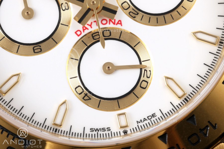 Daytona 126508 ZF 1:1 Best Edition 904L Steel White Dial on YG Bracelet JH4131 (215g)
