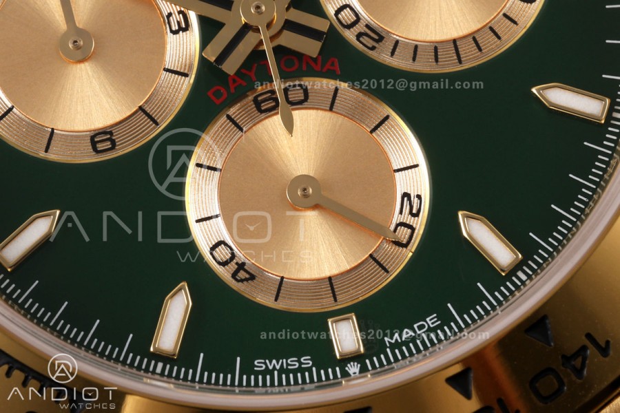 Daytona 126508 ZF 1:1 Best Edition 904L Steel Green/YG Dial on YG Bracelet JH4131 (215g)