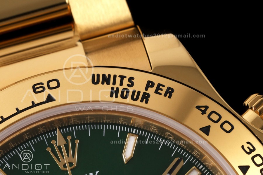 Daytona 126508 ZF 1:1 Best Edition 904L Steel Green/YG Dial on YG Bracelet JH4131 (215g)