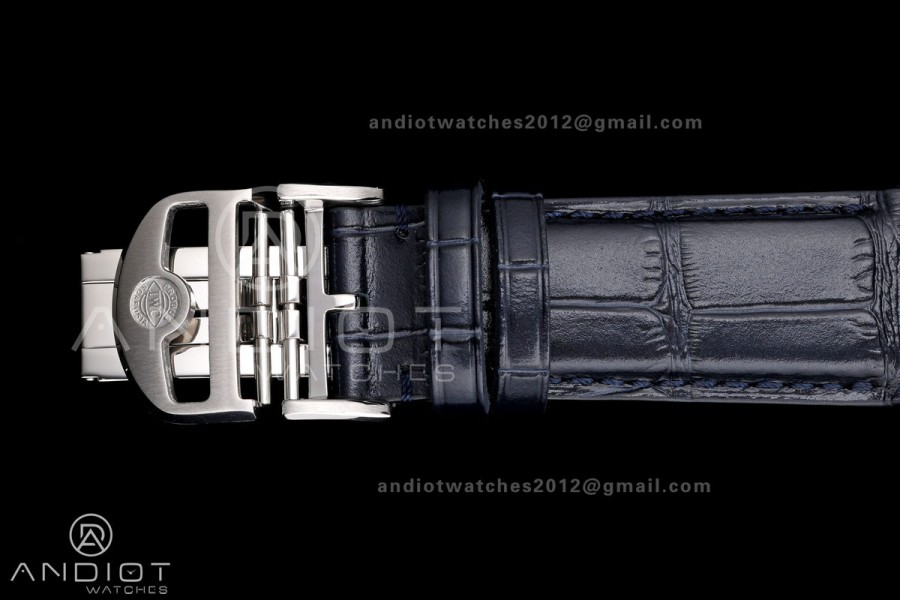 Portugieser Chrono IW371605 OCTA 1:1 Best Edition White/Blue Dial on Blue Leather Strap DD69355 Super Clone