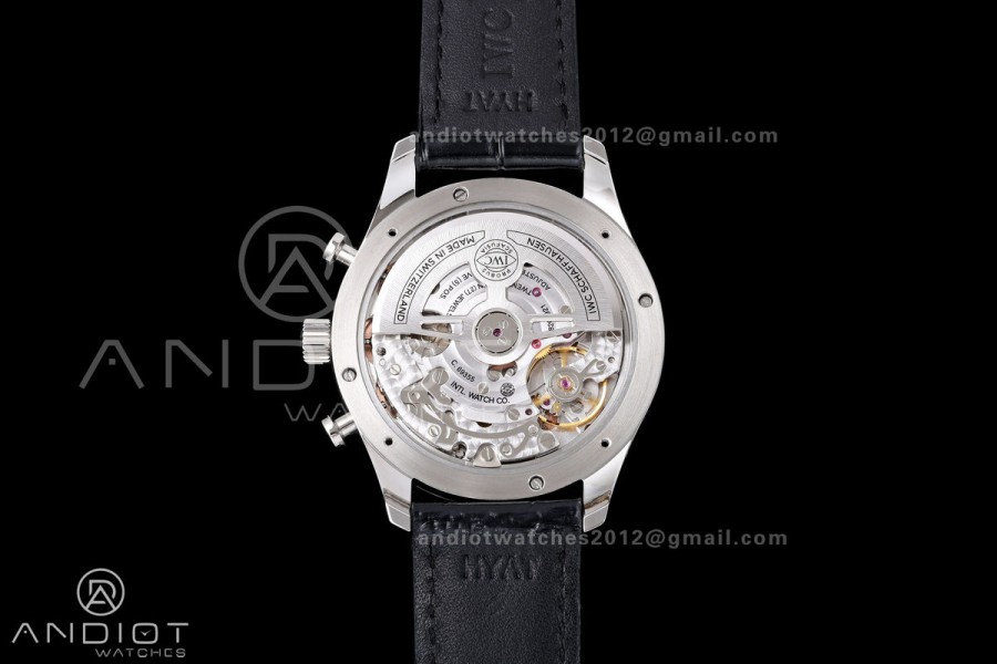Portugieser Chrono IW371606 OCTA 1:1 Best Edition Blue Dial on Black Leather Strap DD69355 Super Clone