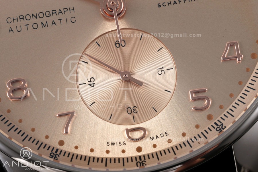 Portugieser Chrono IW371624 OCTA 1:1 Best Edition YG Dial on Black Leather Strap DD69355 Super Clone