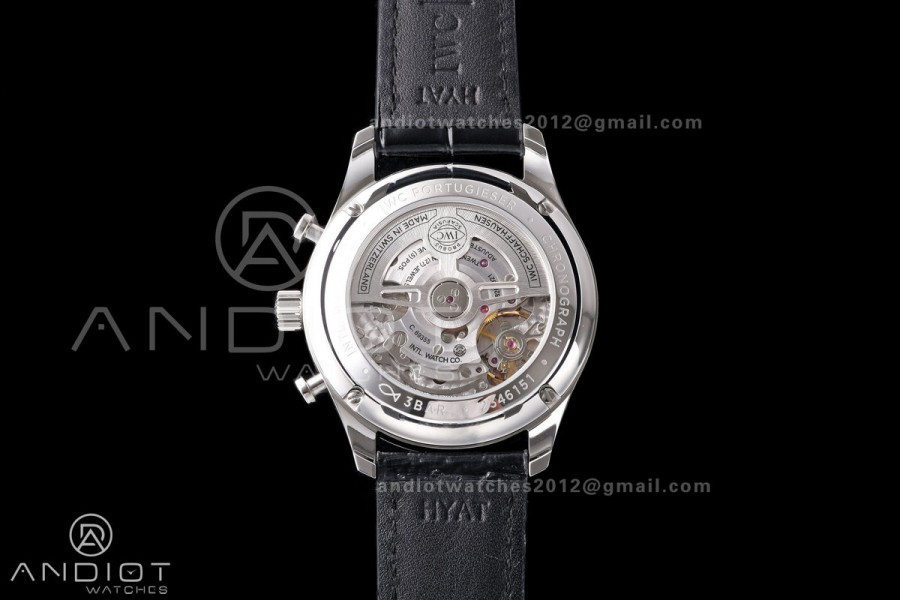 Portugieser Chrono IW371624 OCTA 1:1 Best Edition YG Dial on Black Leather Strap DD69355 Super Clone