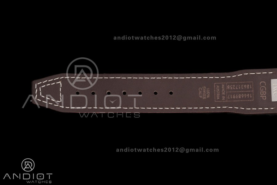 Pilot Chrono IW388103 OCTA 1:1 Best Edition Green Dial on Brown Leather Strap 69385 Super Clone